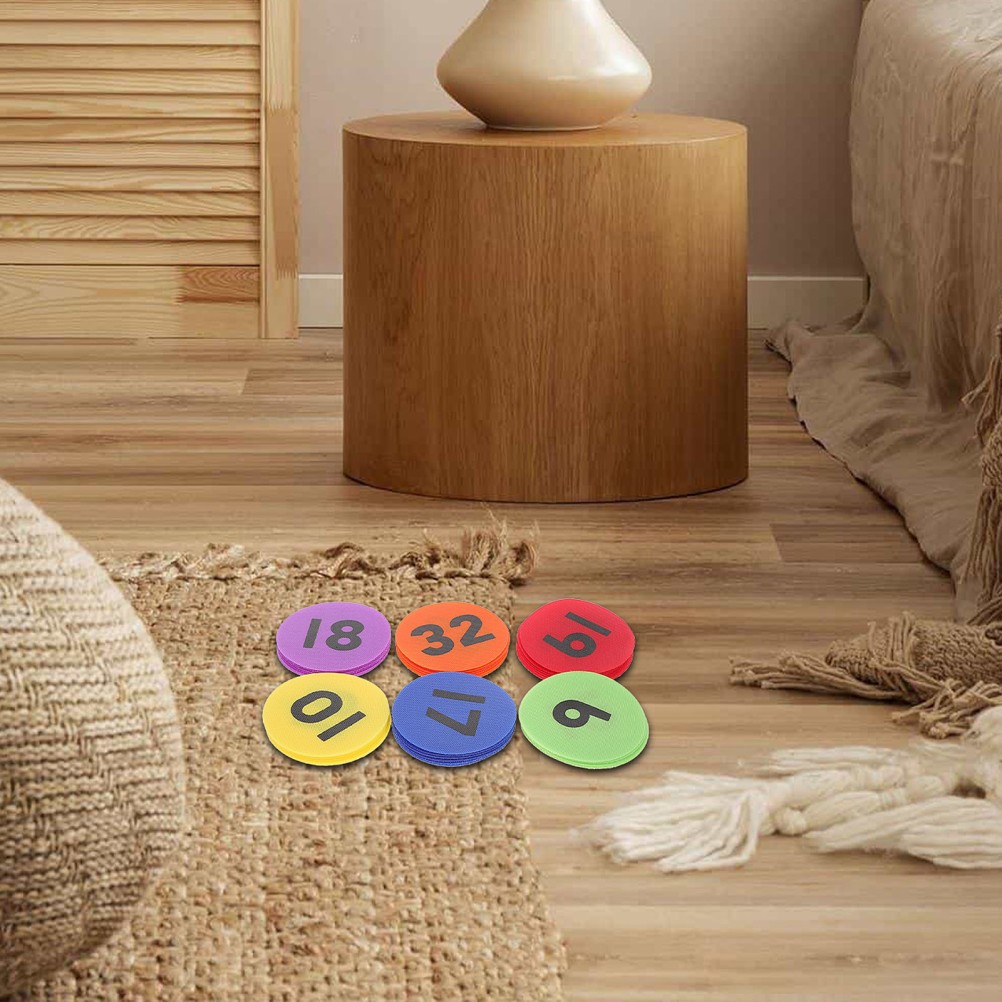 36 Sheets Floor Numbered Dots Self Adhesive Marker Carpet Markers for Kids