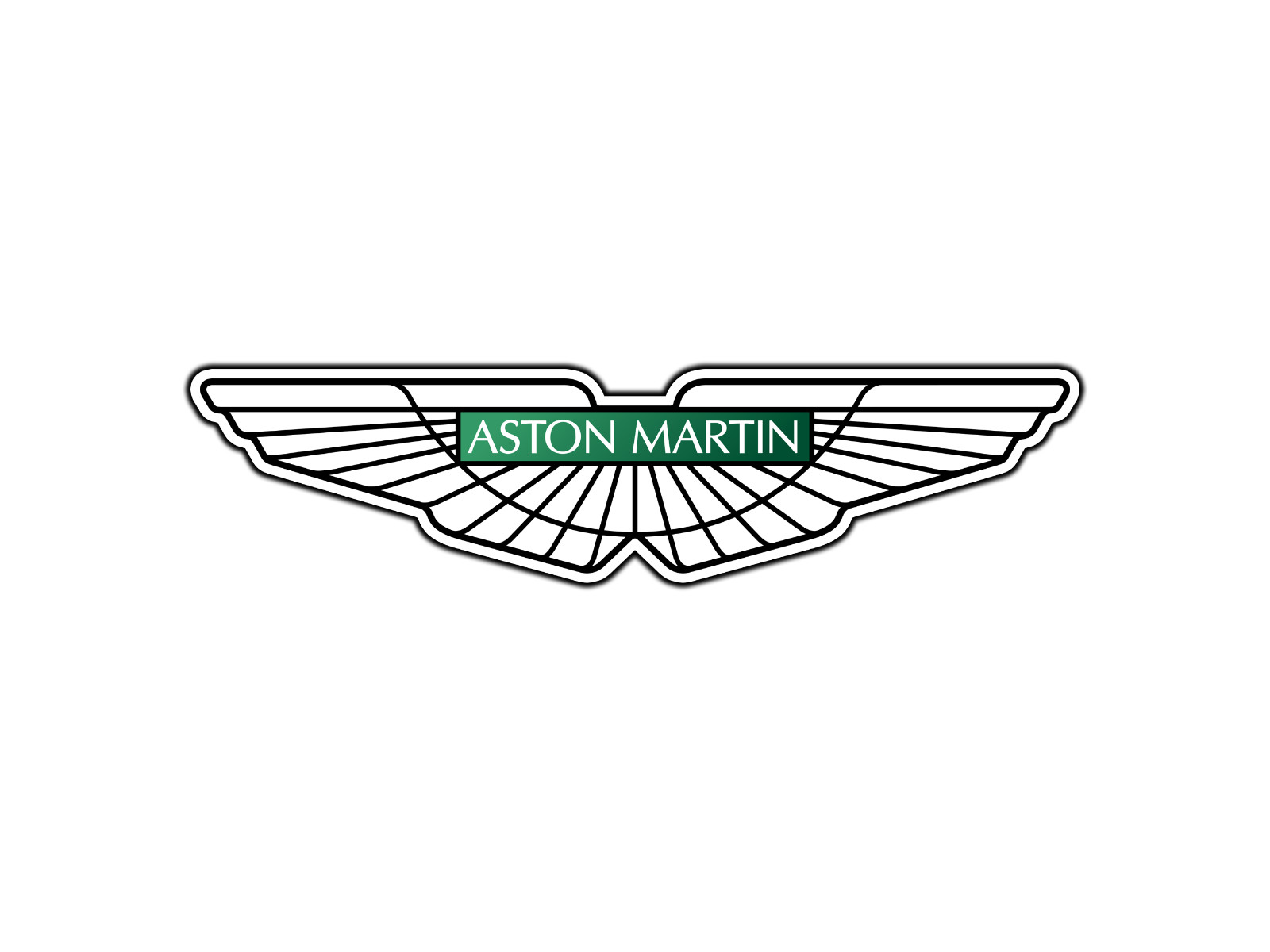 #0628 Aston Martin Logo #1 Waterproof Vinyl Sticker Decal Die-Cut