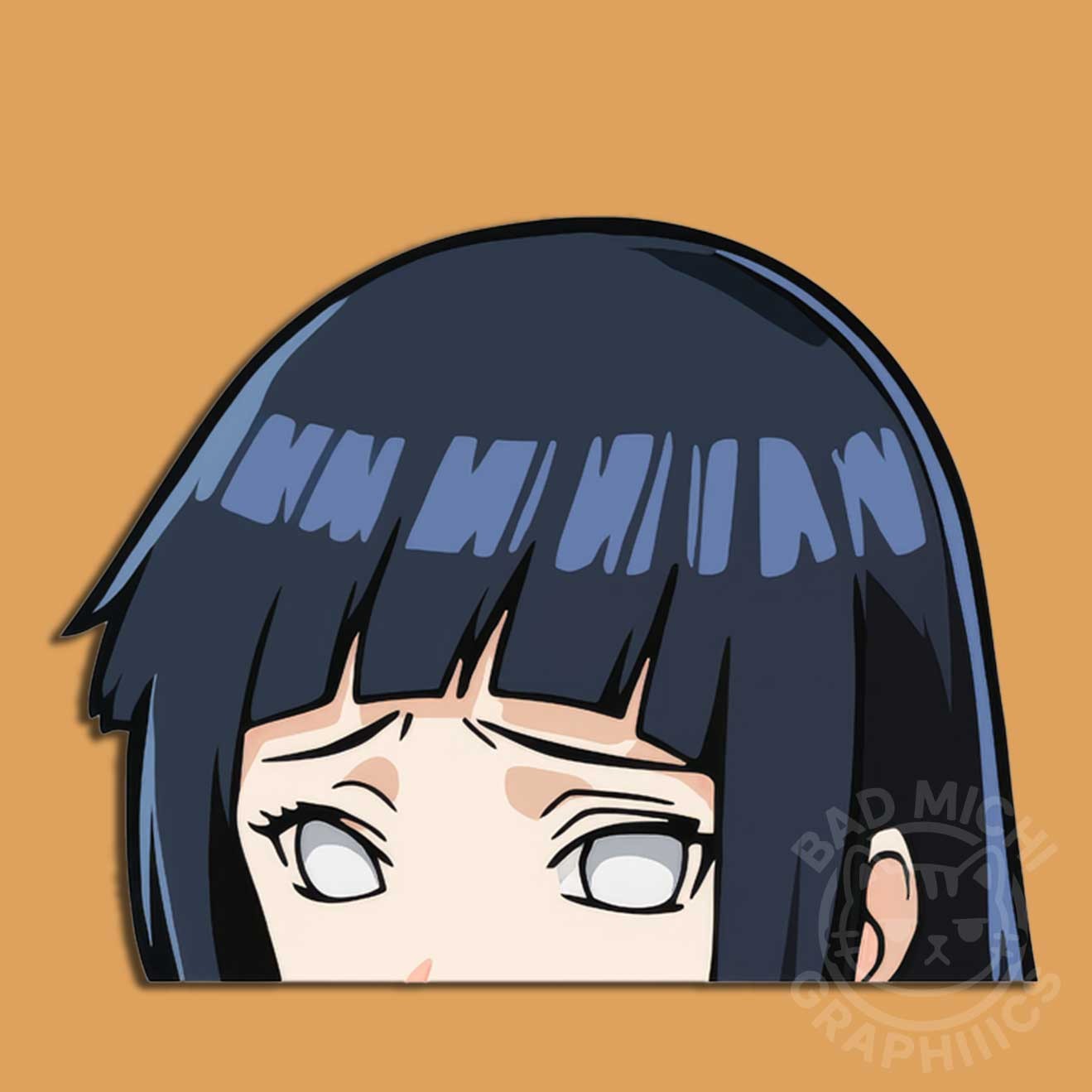 Hinata Waifu Peeker – Anime – Kawaii Vinyl Decal Sticker – Made in USA (Sizes)