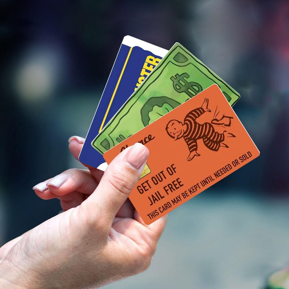 3-Pack Blockbuster Seabucks Get of Jail Free Credit Card Skin Stickers- S-Chip