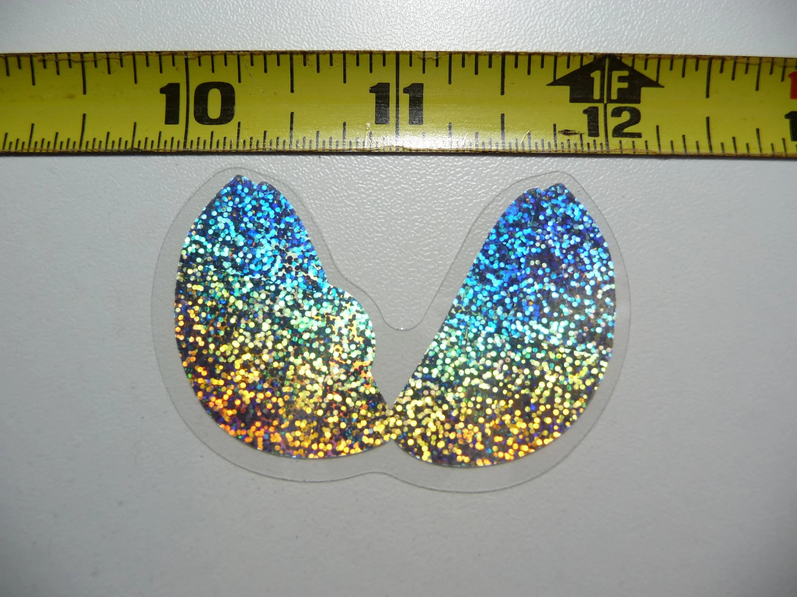 HOLOGRAPHIC OPEN SEASHELL SMALL STICKER DECAL OCEAN SEA LIFE SPARKLE