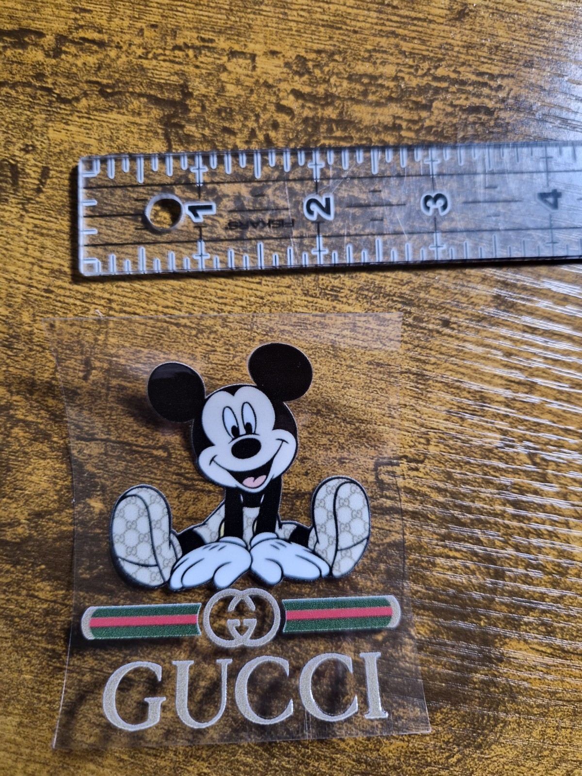 G & MICKEY MOUSE High Quality UV DTF Decal Sticker waterproof USA NOT VINYL