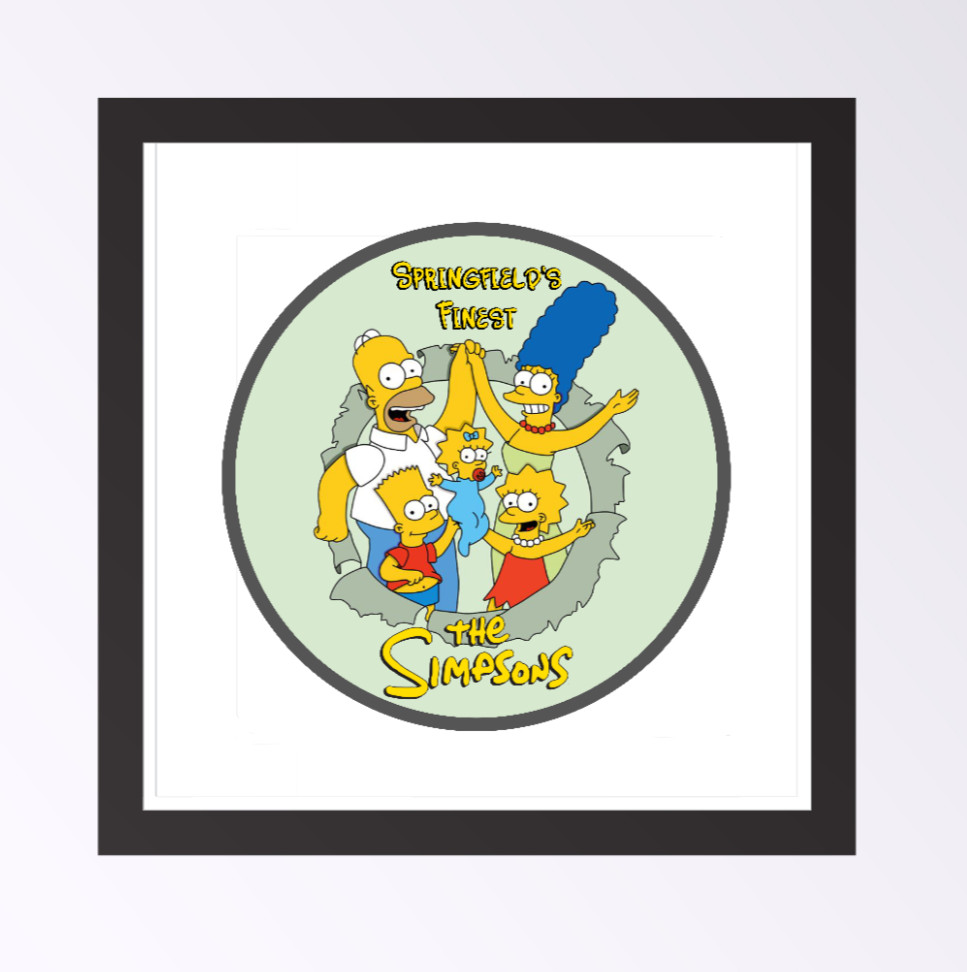 The Simpsons “Springfield’s Finest” – 4″ Handmade Vinyl Decal Vehicle Cooler 26