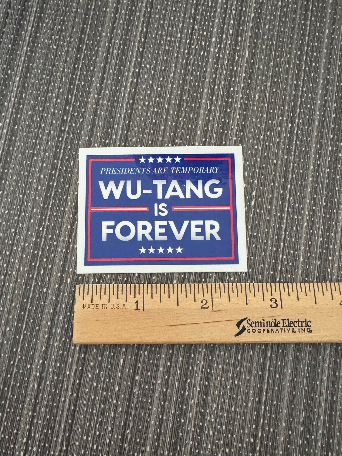 WU TANG IS FOREVER 2.59″ x 2″ Glossy Rectangle Sticker NEW