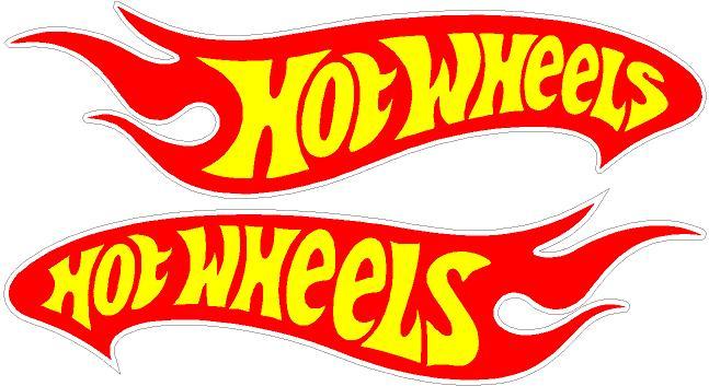Lot of (2) 9″ Hot Wheels Car Stickers Decal Art Vinyl Wall Sticker