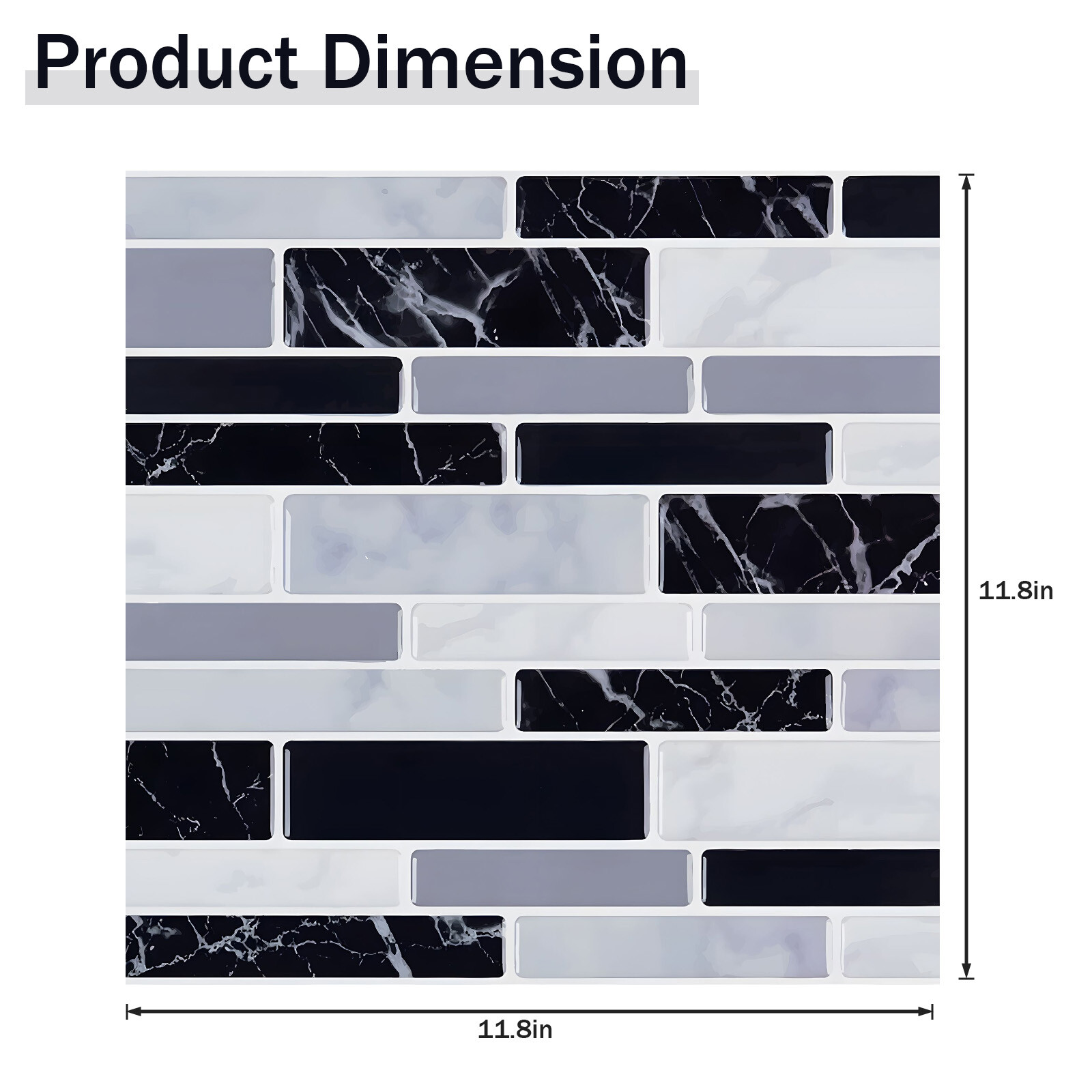 10/20 Pcs PVC Tile Backsplash Waterproof Self Adhesive Wall Panels for Kitchen