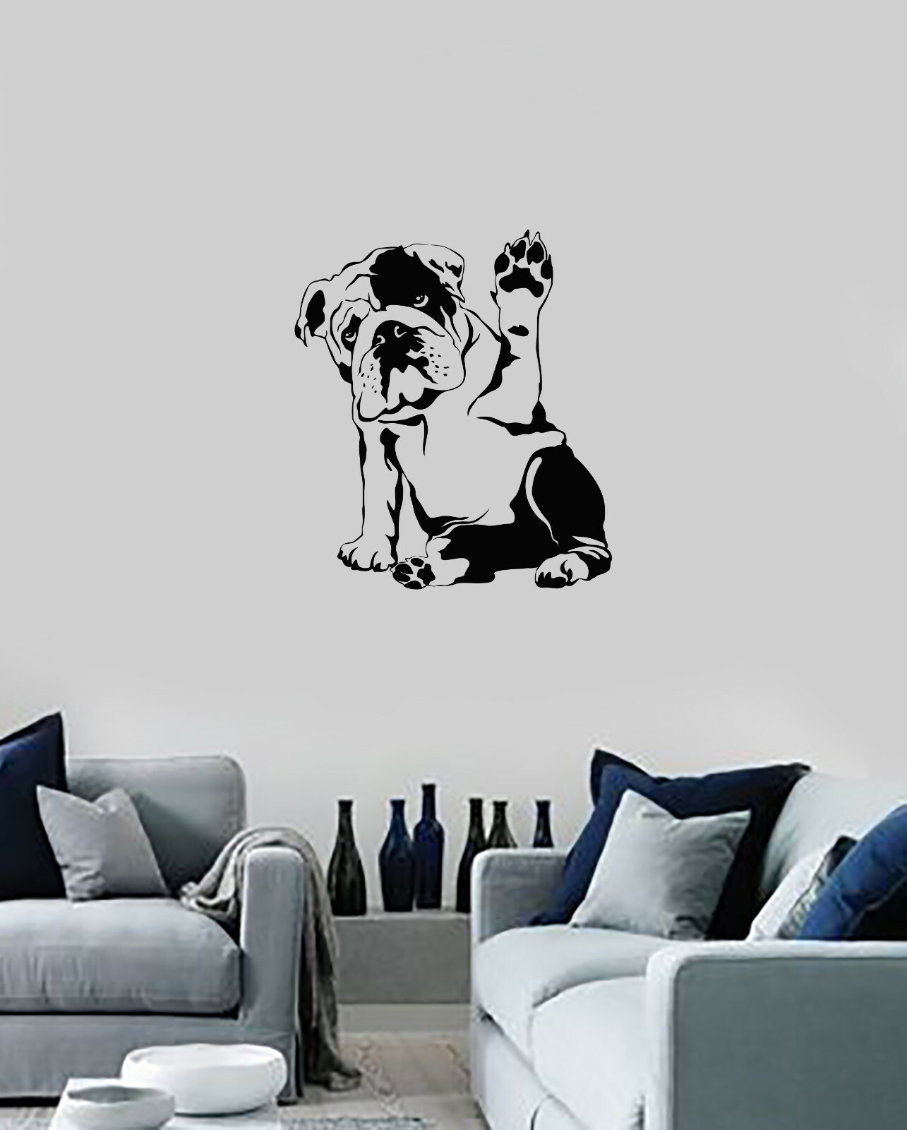 Vinyl Wall Decal English Bulldog Dog Pet Veterinary Grooming Stickers (ig5938)