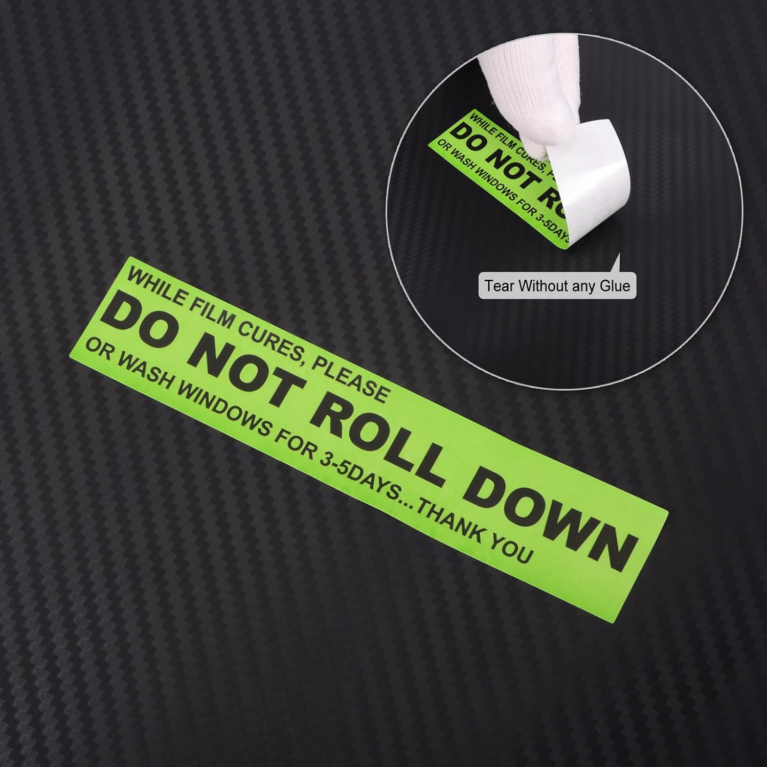 100Pcs/Roll DO NOT ROLL down Automotive Self-Adhesive Stickers Warning Label for