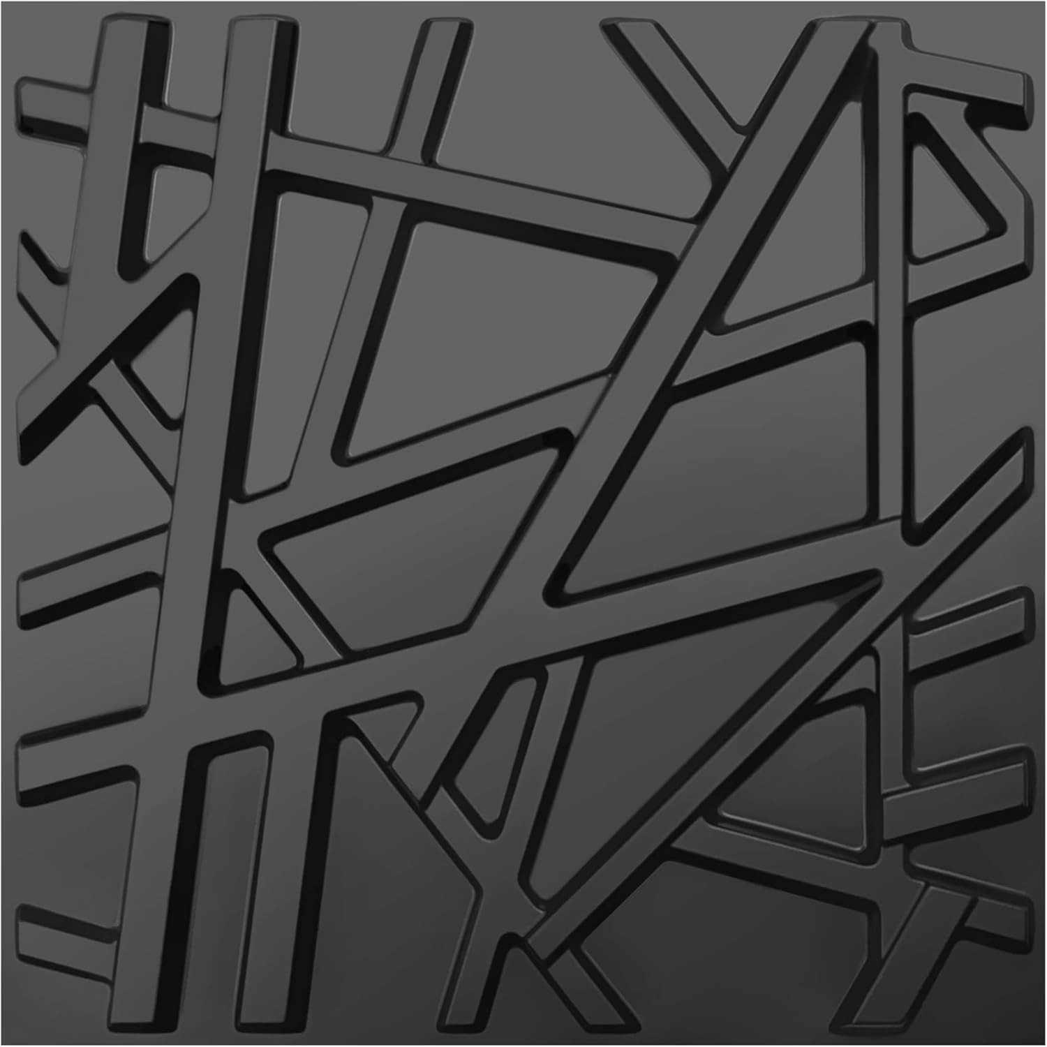 33 Pack 3D Wall Panels for Interior Wall Decor, 12”X12” Black Accent Textured
