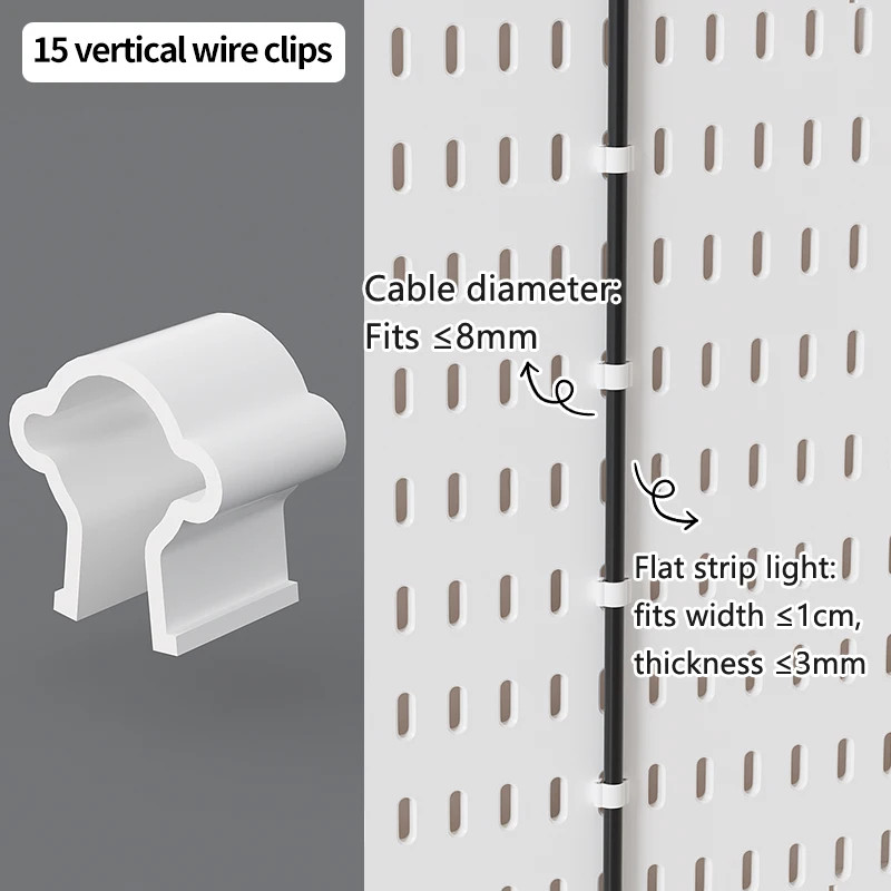 Home & Office Desktop Pegboard: Height-Adjustable Standing Storage Rack for Supp