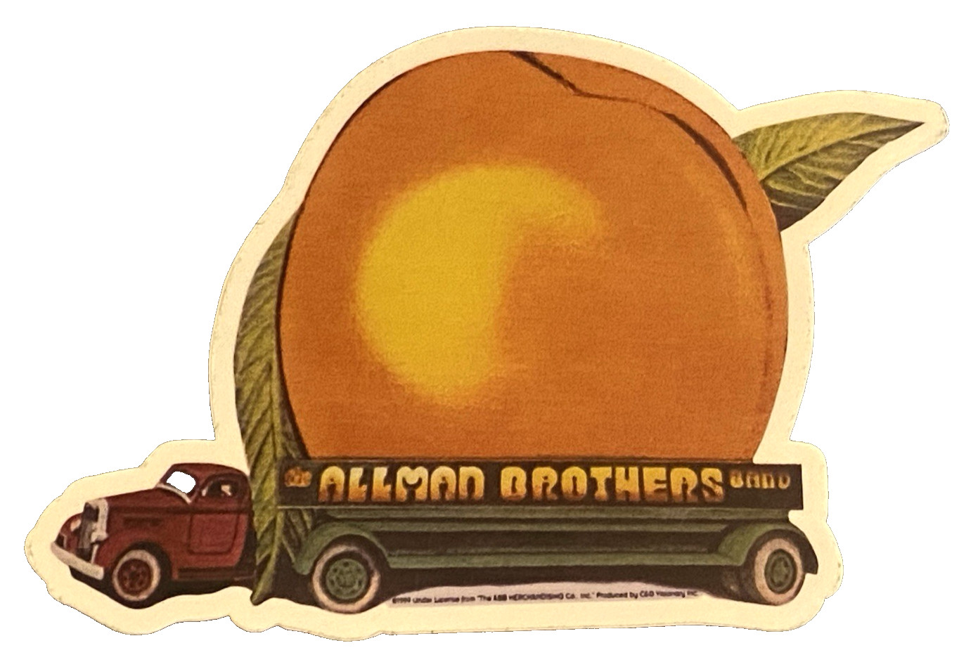ALLMAN BROTHERS BAND Eat A Peach Sticker *NEW* Measures 4″ x 6″