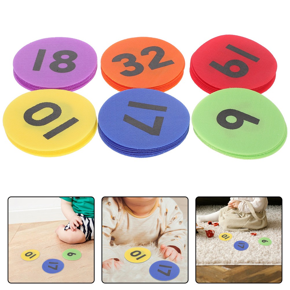 36 Sheets Floor Numbered Dots Self Adhesive Marker Carpet Markers for Kids
