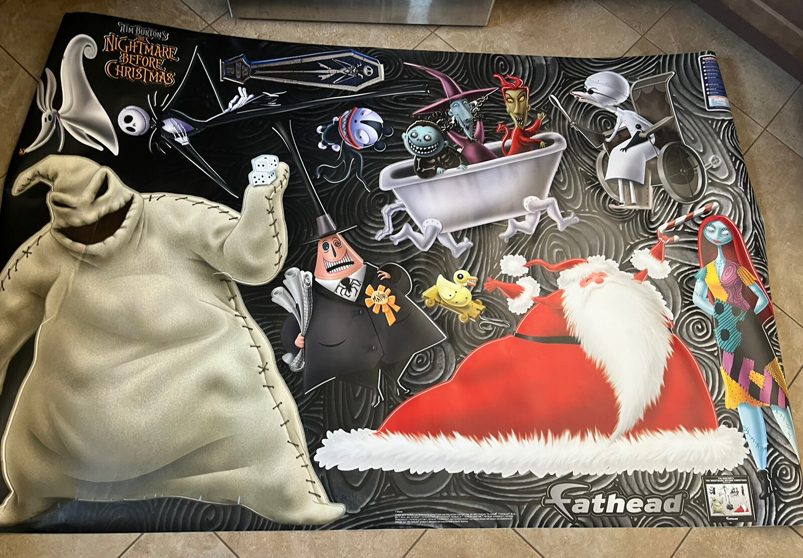 11 NIGHTMARE BEFORE CHRISTMAS Fathead Wall Decals-HUGE Wall Size 79.0″W x 52.0″