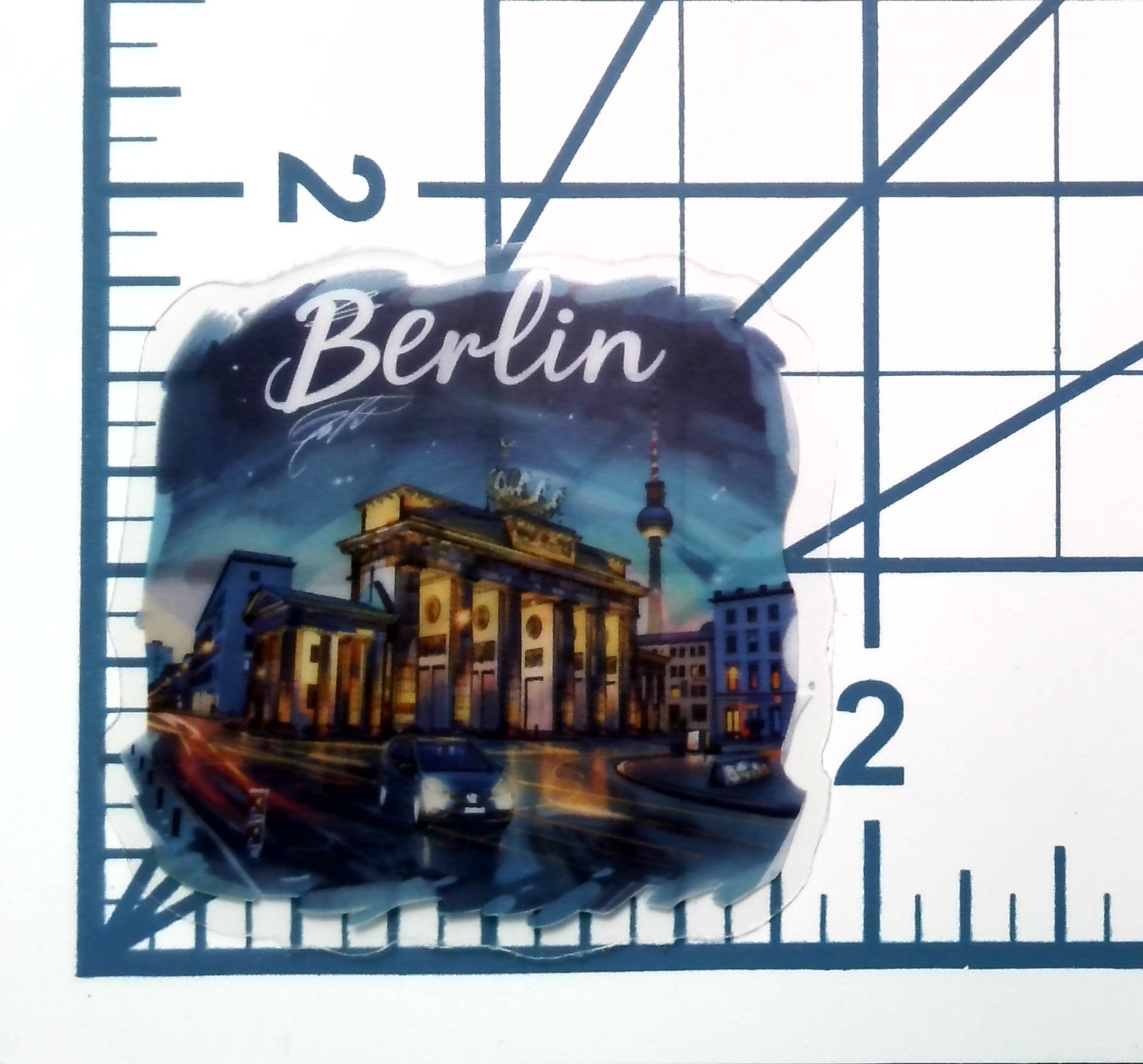 Germany Berlin Brandenburg Gate Landmark Die Cut Clear Vinyl Sticker Decal