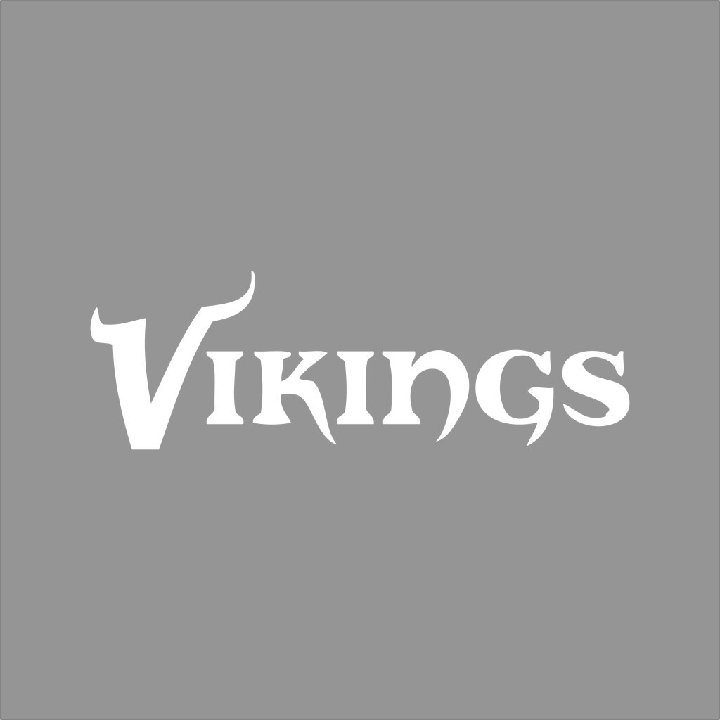 Minnesota Vikings #3 NFL Team Logo 1 Color Vinyl Decal Sticker Car Window Wall