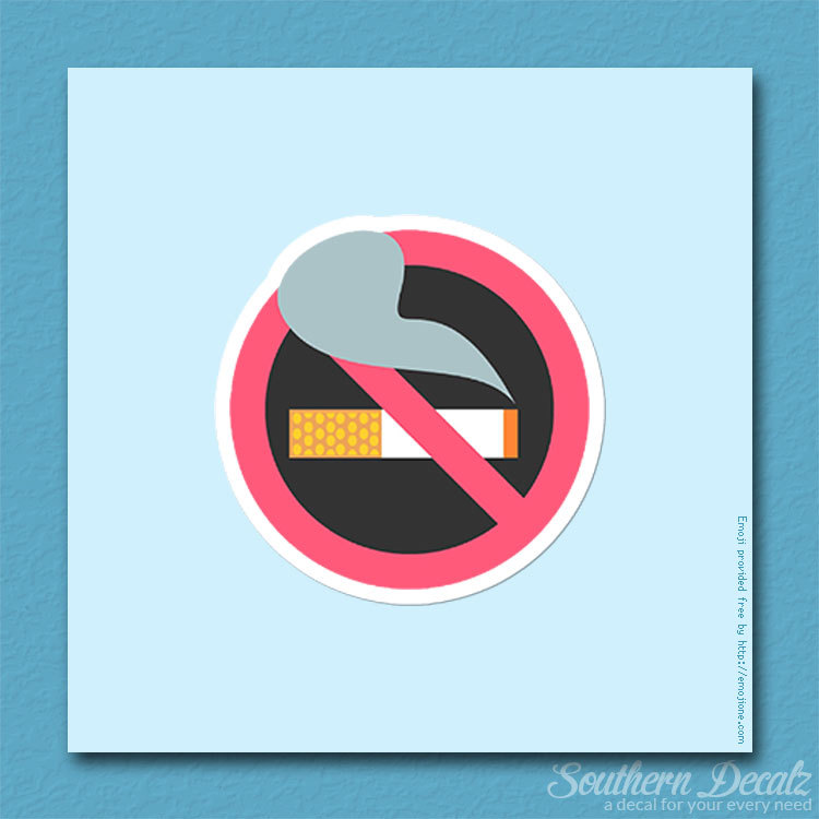 No Smoking Warning – Vinyl Decal Sticker – c148 – 4″ x 3.75″