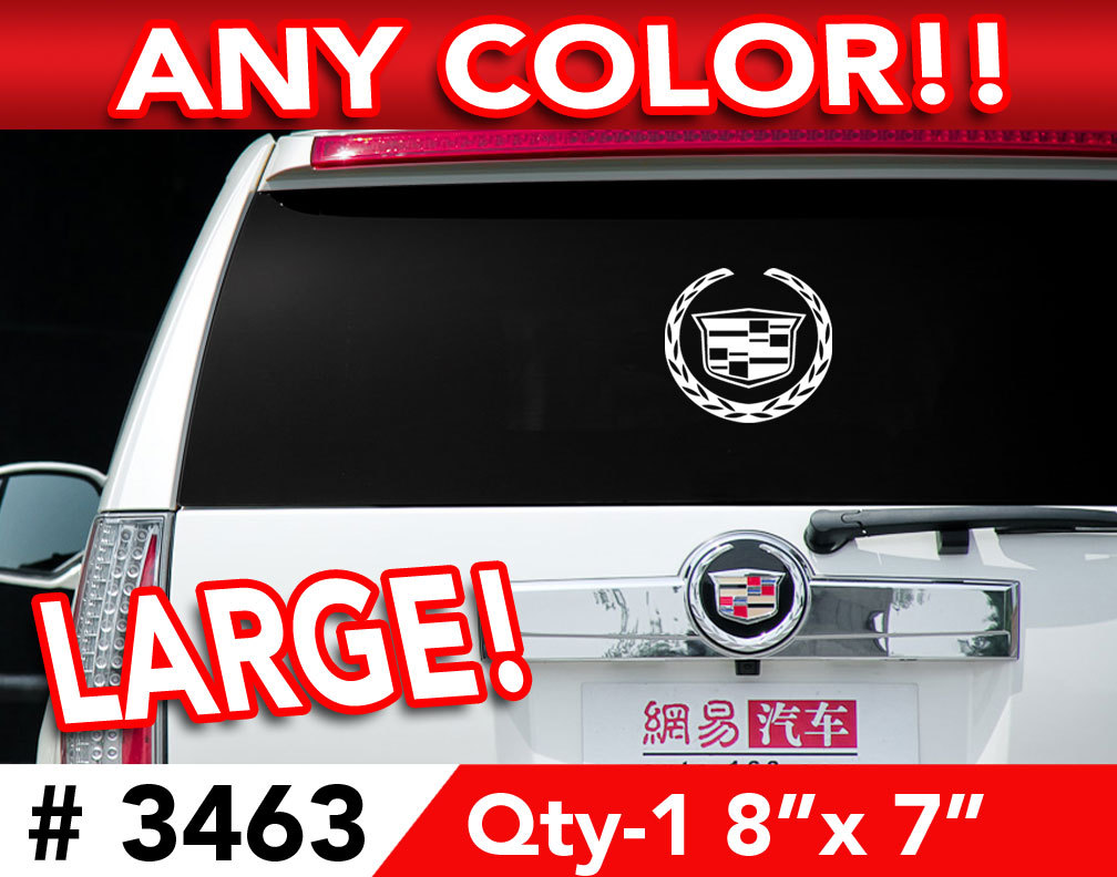 CADILLAC ESCALADE CTS STS DTS DECAL STICKER 8″w x 7″ ANY 1 Color
