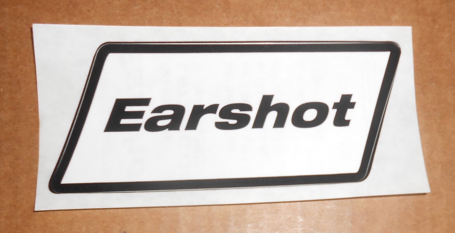 Earshot Letting Go Sticker Promo 5.5×3 Metal (white)
