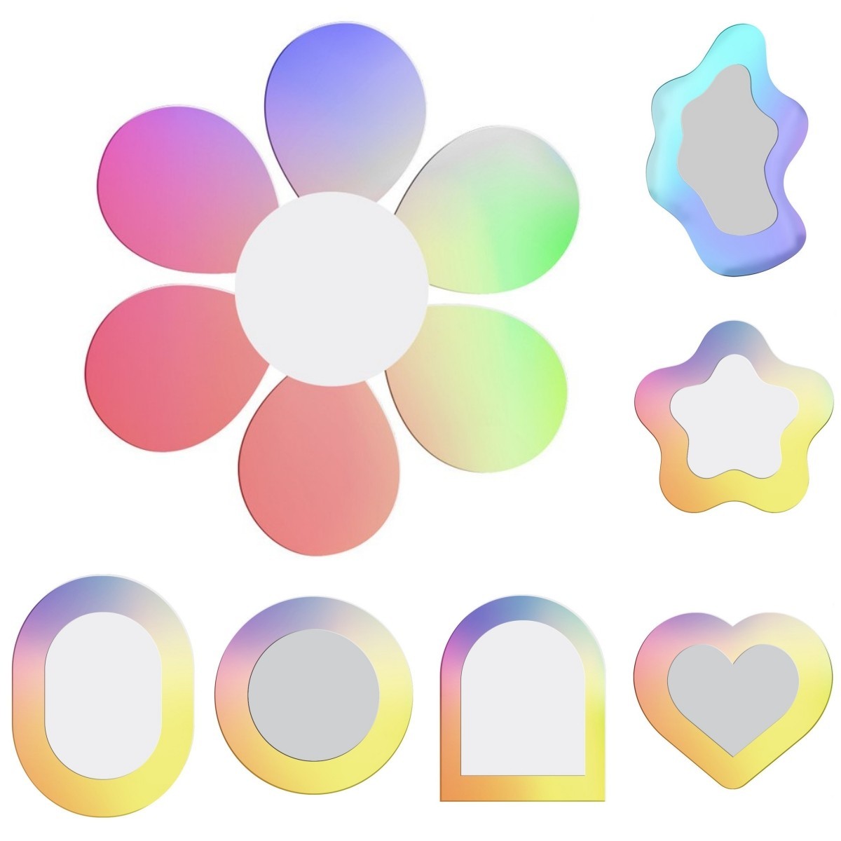 Unique Decorative Mirrors with Irregular Shapes for Modern Home Interiors