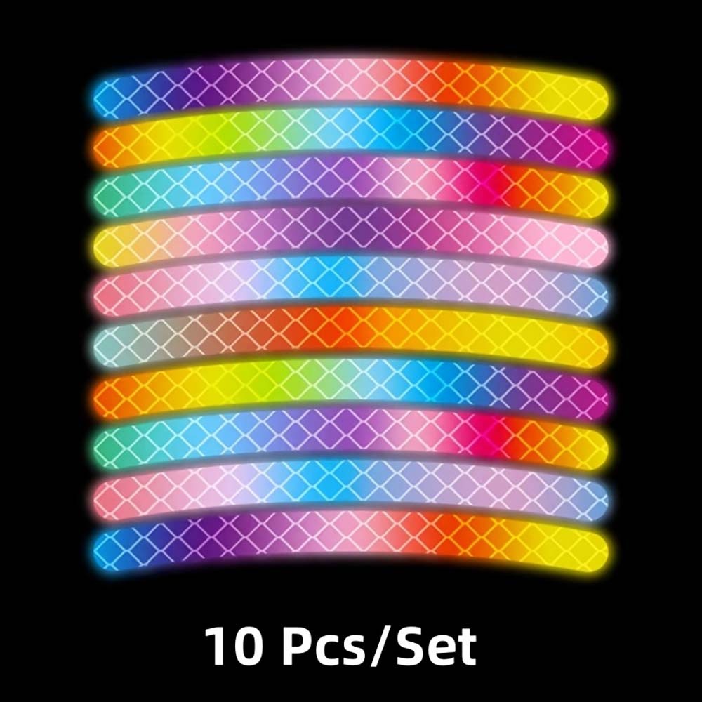 Bicycle-Specific Easy-To-Apply Compact 20PCS Bicycle Striped Reflective Stickers