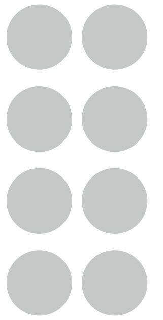 2″ Light Grey Gray Round Label Dots Stickers Color Coding Inventory 2 Inch Dot