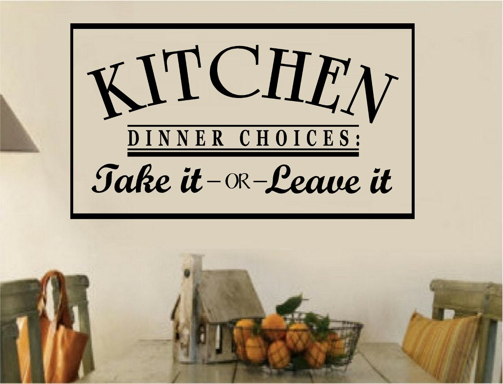 Kitchen Dinner Choices…Vinyl Decal Home Décor 12″ x 21″