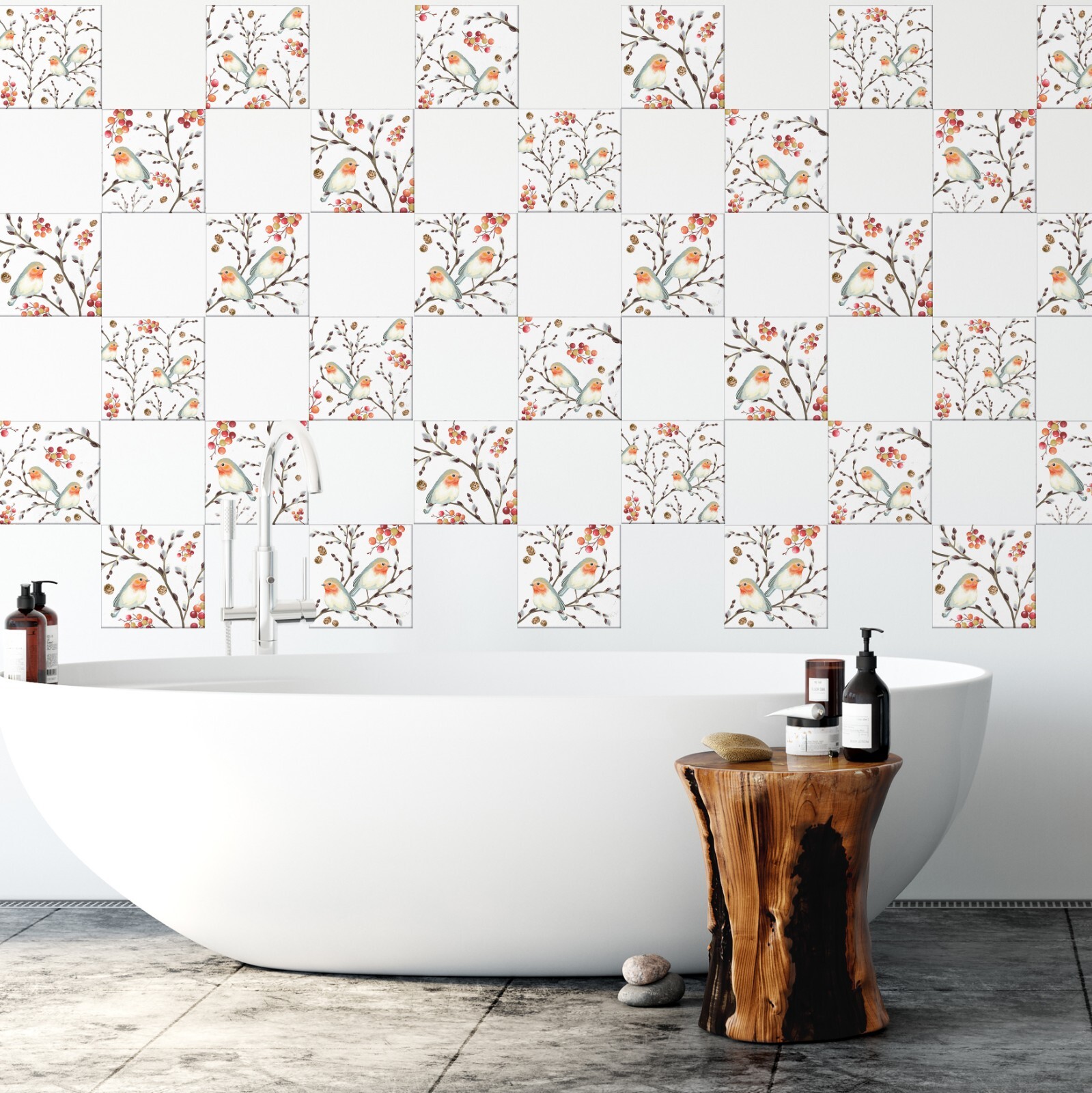 6″x6″ Peel and Stick Wall Tile Stickers Flower Spring Decals Kitchen Backsplash
