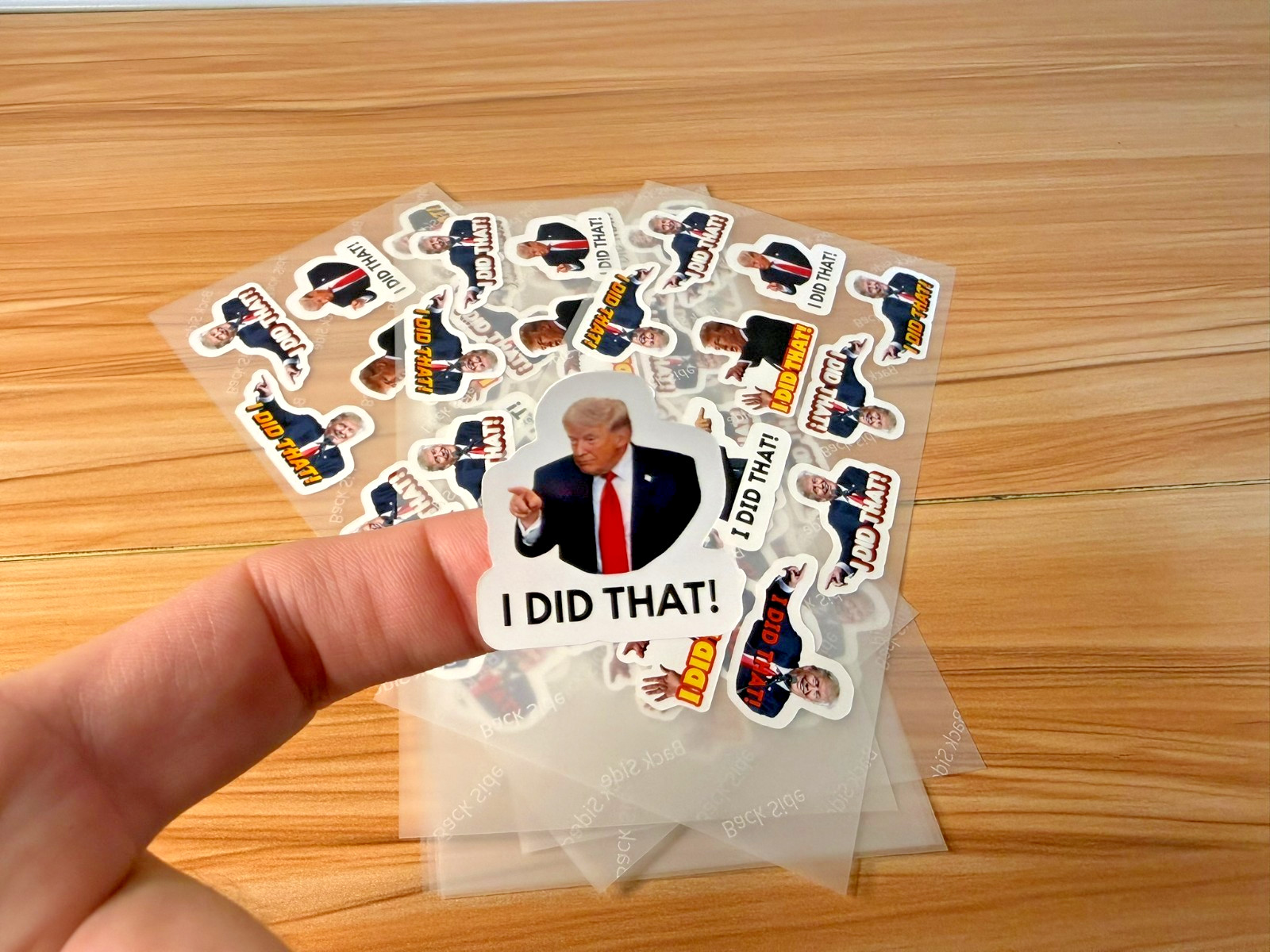 Trump I DID THAT Stickers 50 Pack Waterproof Political Anti Trump Decals 1.5″