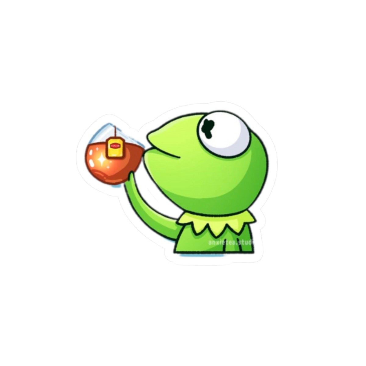 Kermit Tea – None of my business – Kiss-Cut Sticker