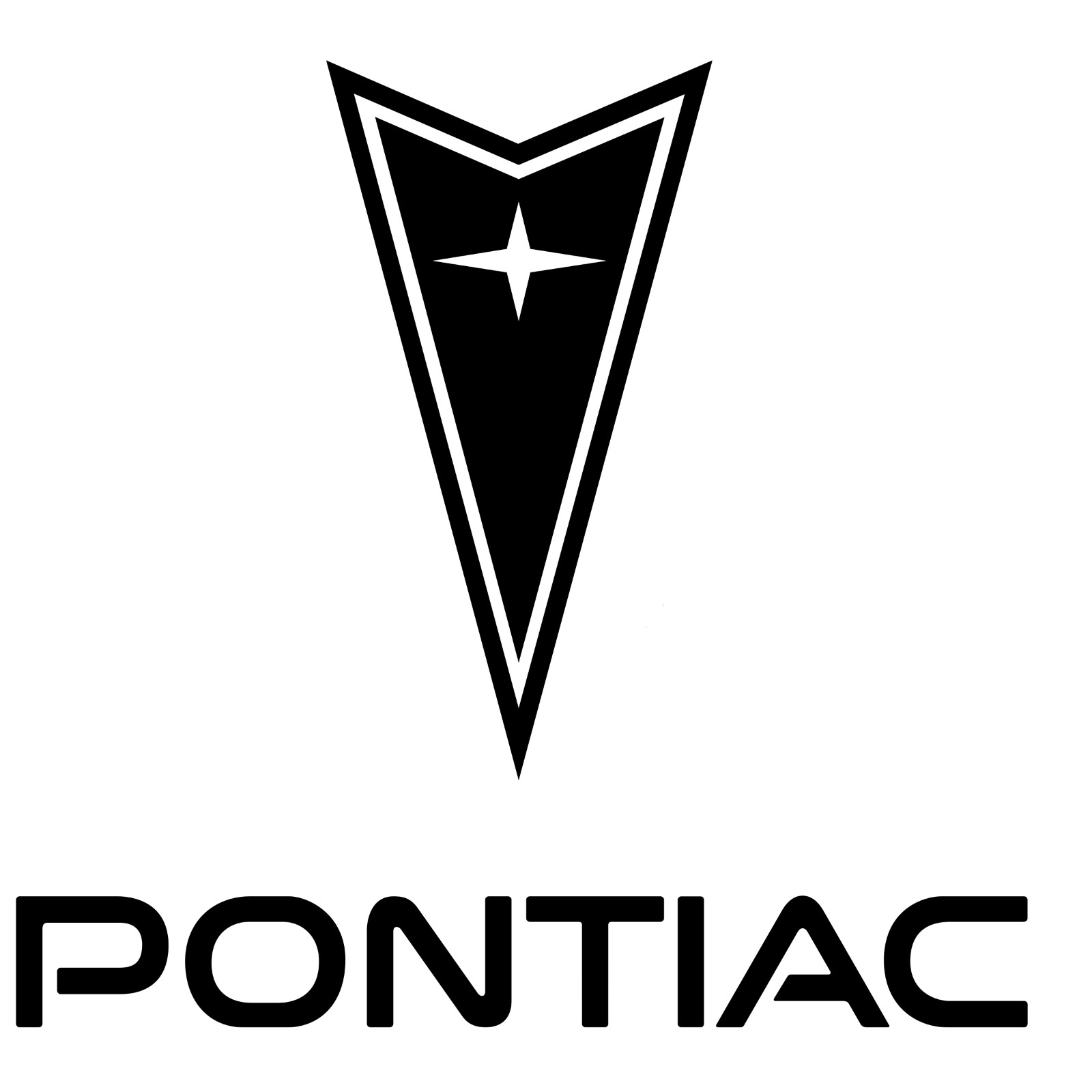 Pontiac logo Vinyl Decal Window Laptop Any Size Any Color