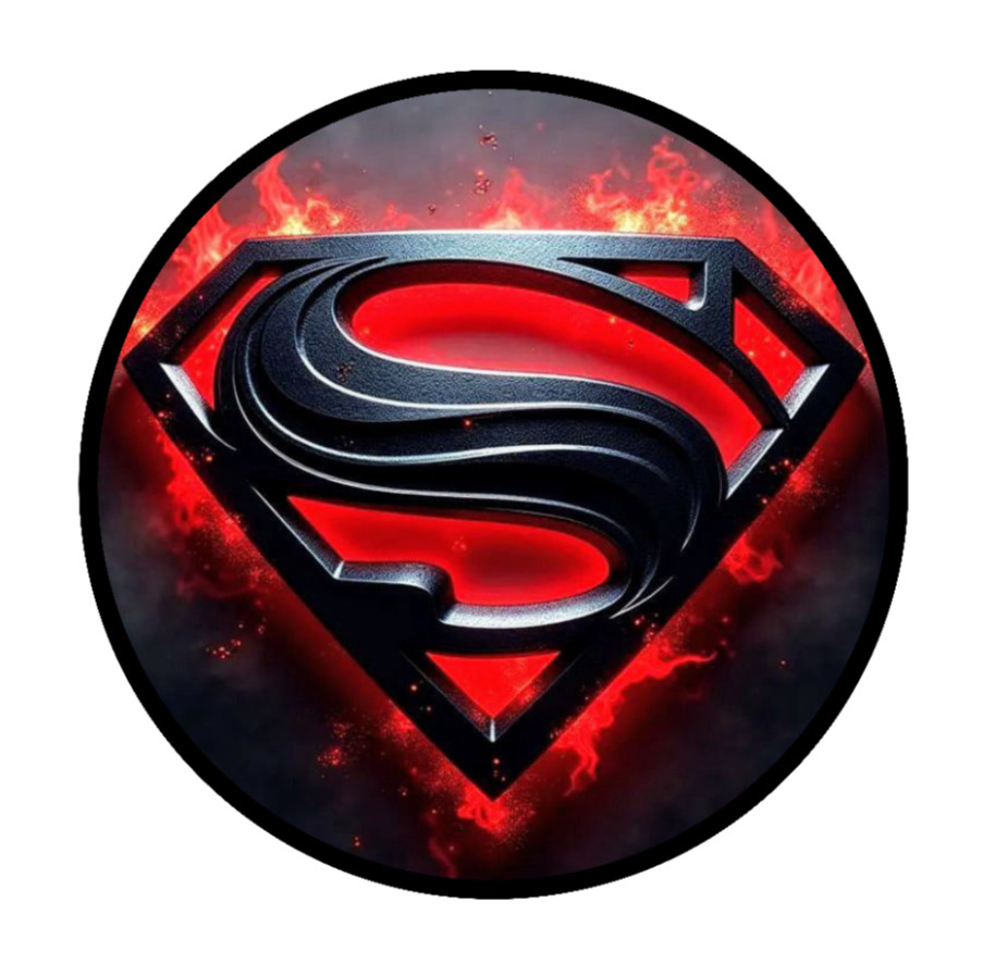 Superman (Iron Logo) 4″ Vinyl Decal Car Cooler Laptop Truck Trailer Grill Decor
