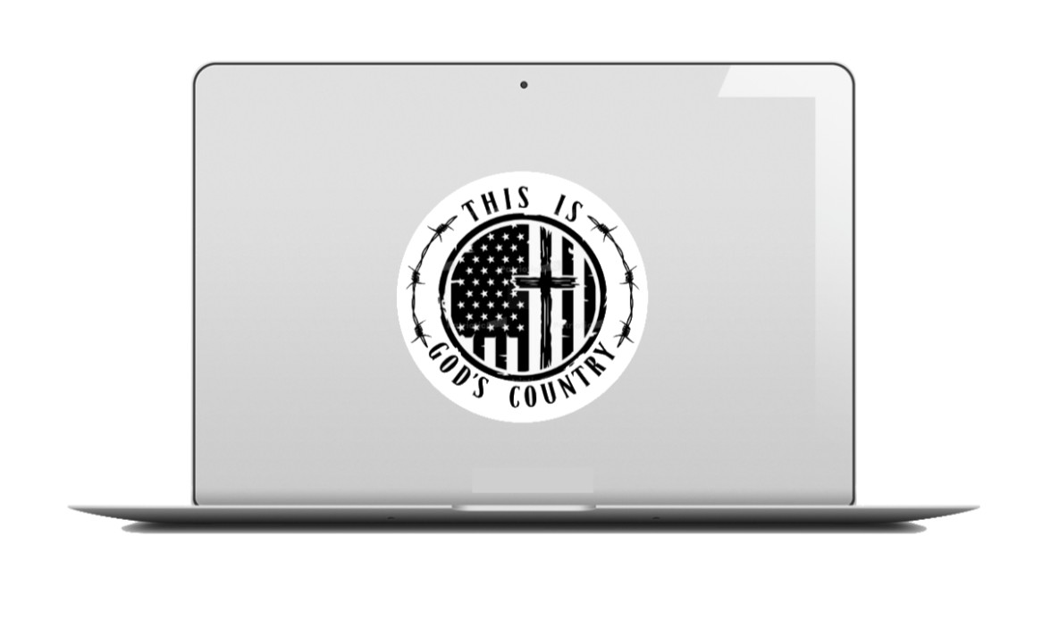 This Is God’s Country – Vinyl Decal Car Window Yeti Travel Coffee Mugs Laptop