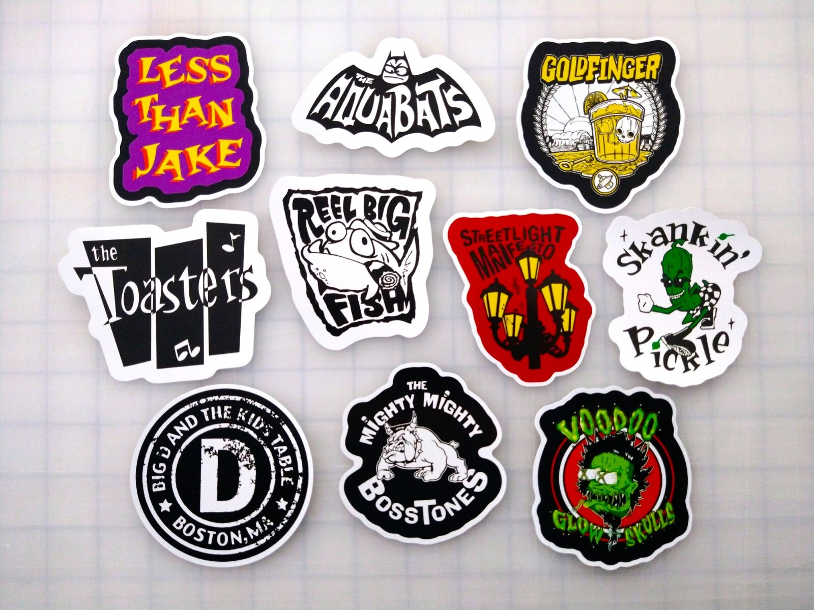 3rd Wave Ska-Punk Vinyl Sticker Lot (10 Stickers) SET 1 skate rude boy rock alt