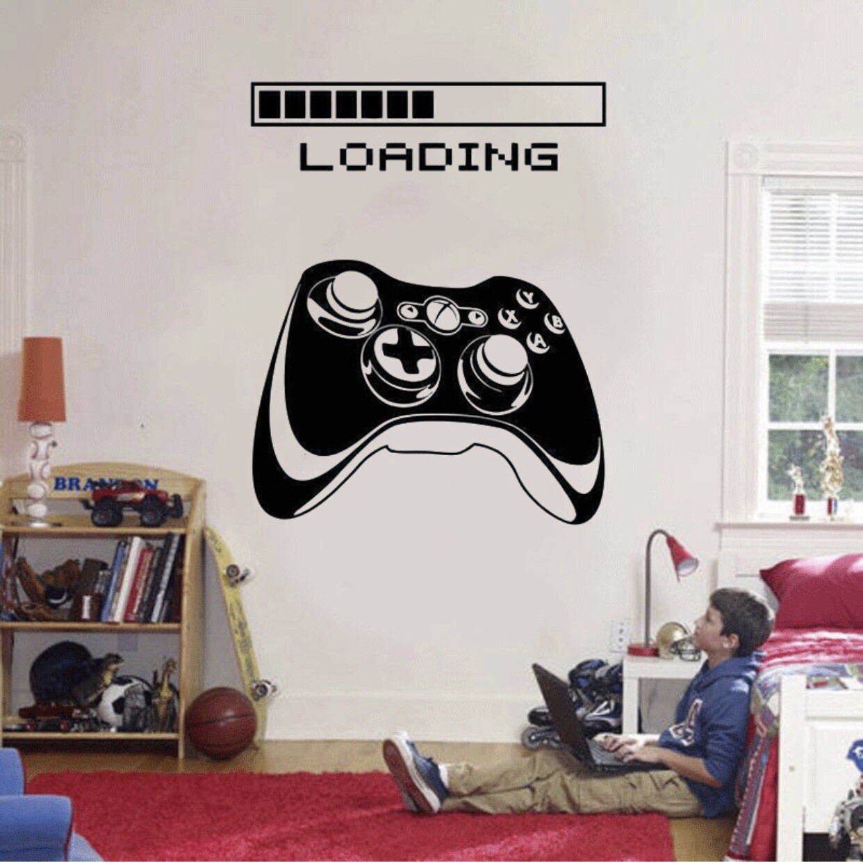 Video Game Loading Game Controller Wall Decal Wall Sticker Free Shipping Sale