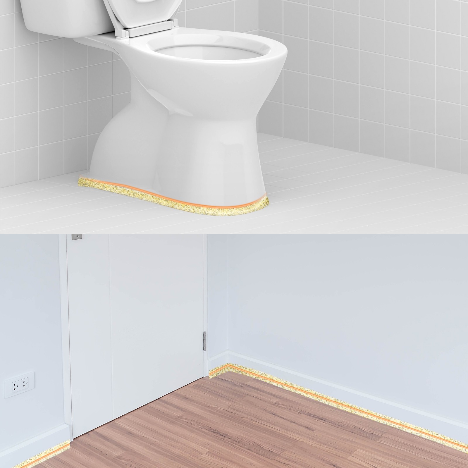 1Pcs 0.3″×19.7Ft Caulk Tape Molding Trim, PVC Self Adhesive Flexible Trim(White)