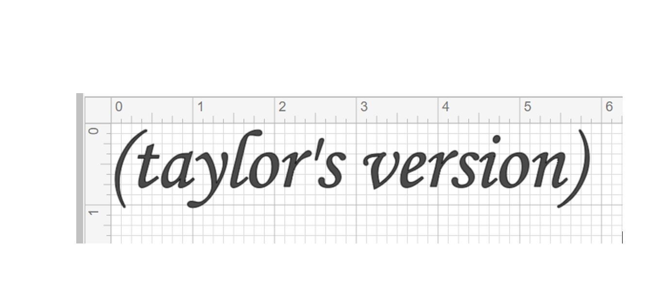 Taylor’s Version Taylor Swift Computer/Car/Cup Vinyl Decal 1×6
