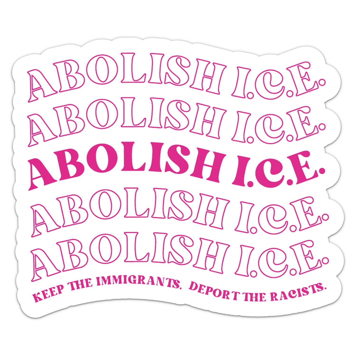 Abolish Ice Anti Trump Immigration Protest Sticker Car Bumper Vinyl Decal