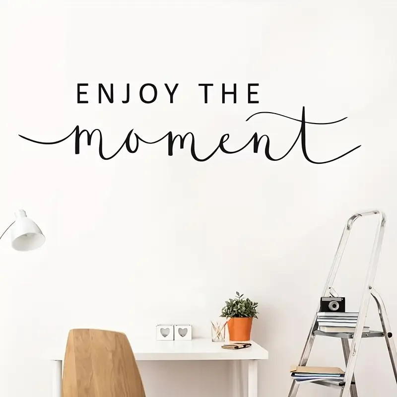 Motivational Quote Wall Sticker Phrase Inspirational Words Enjoy the Momen