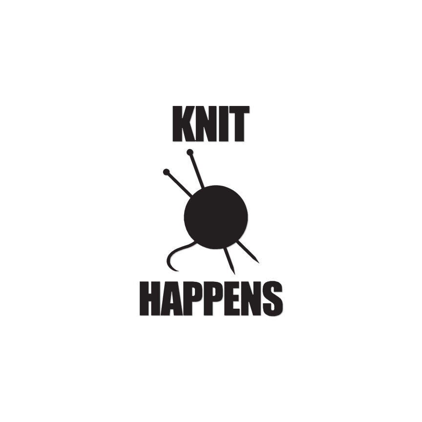 Knit Happens Yarn Craft – Decal Sticker – Multiple Colors & Sizes – ebn2568
