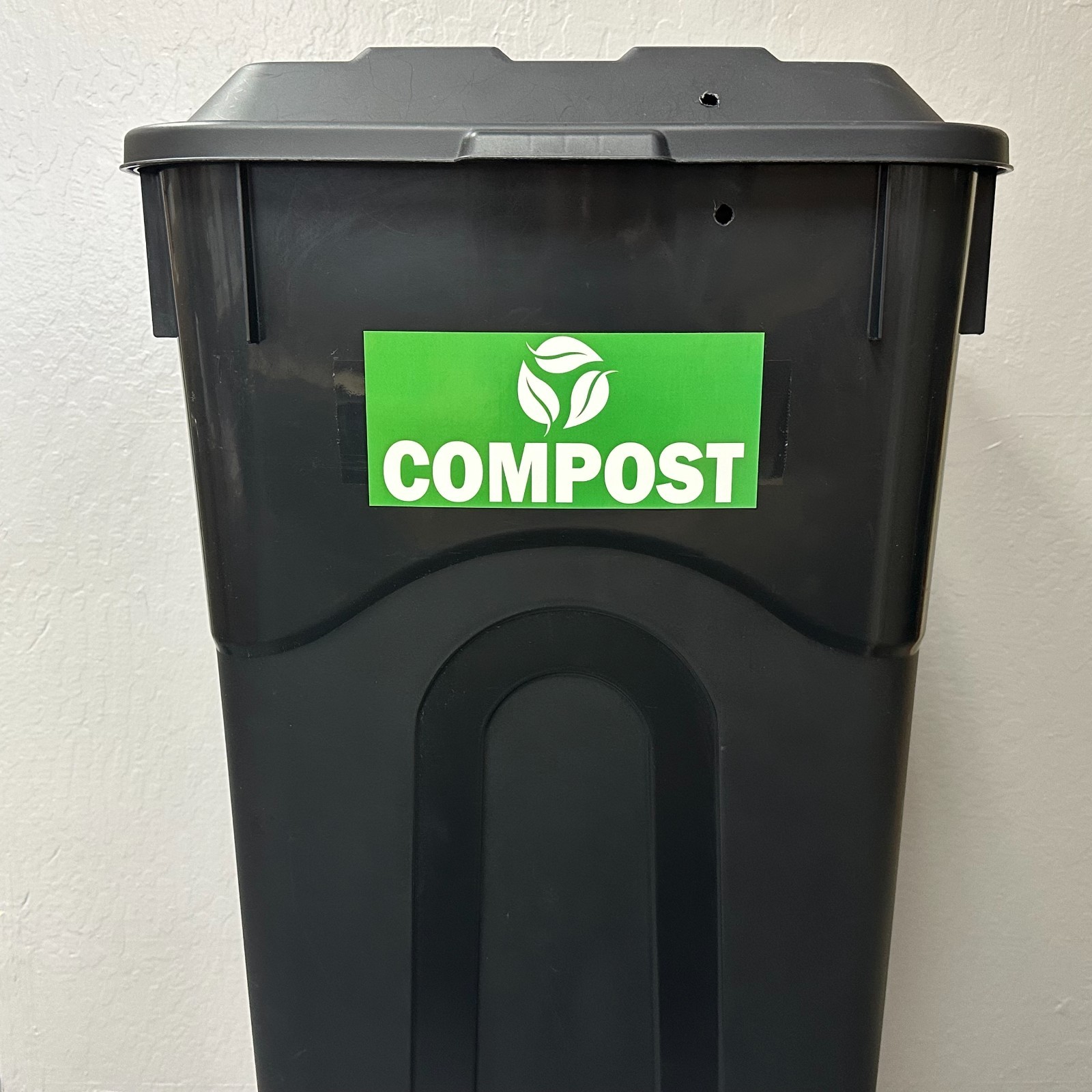 5 PACK! Compost Green Waste Trash Can Stickers, Set of 4″ x 9″ Labels for Bins