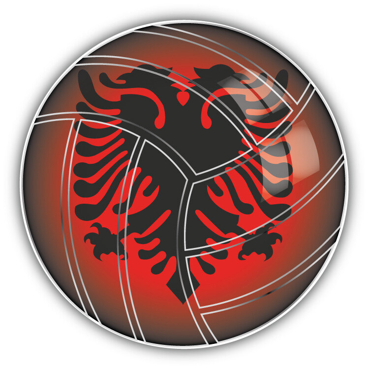 Albania Volleyball World Flag Car Bumper Sticker Decal