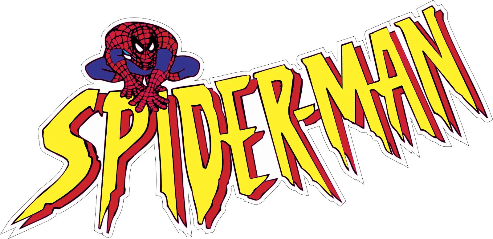 Spiderman sticker logo skate cell laptop bumper vinyl decal 90s