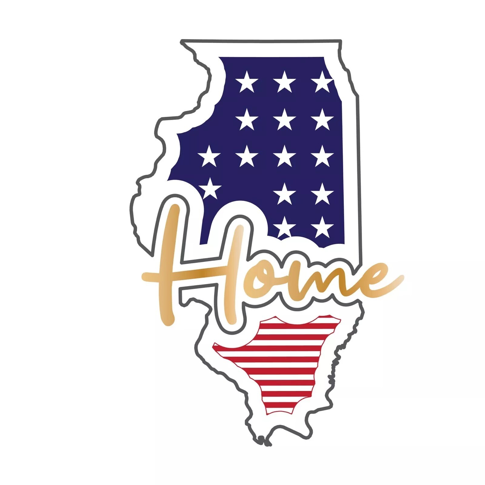Illinois Home Sticker Decal