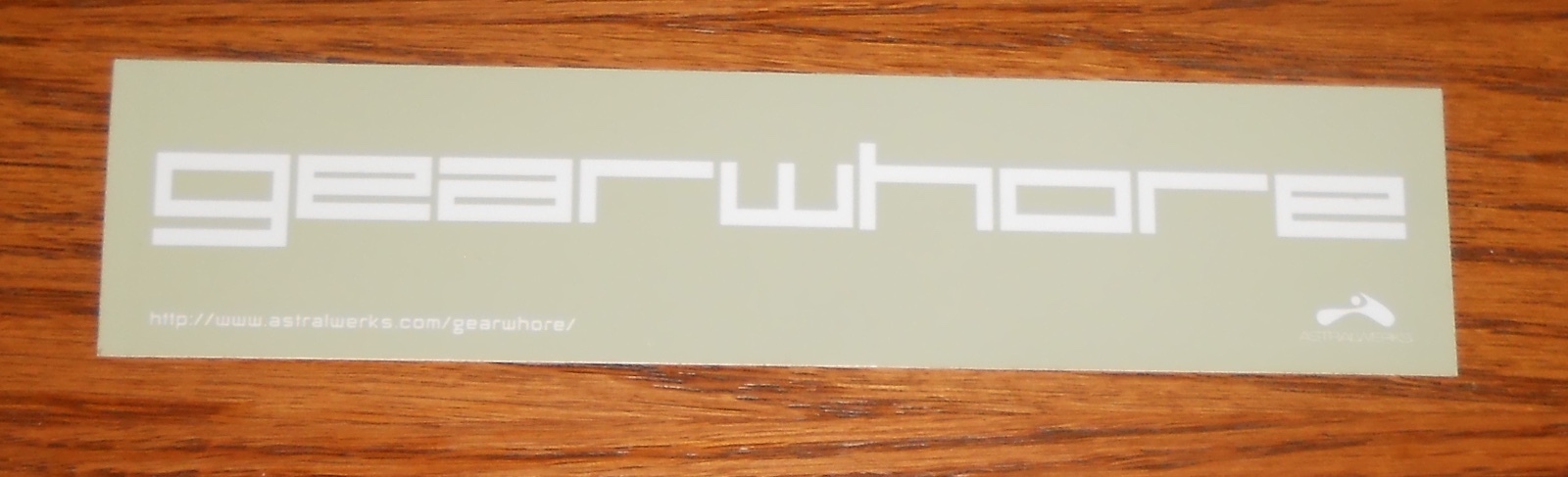 Gearwhore Bumper Sticker Promo 6.5×1.5 Techno Metal RARE