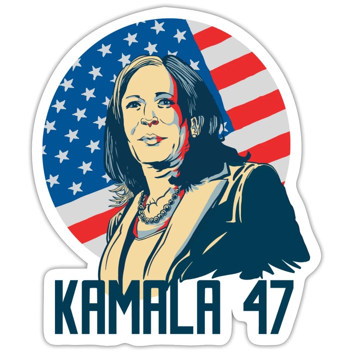 Kamala Harris For President | 47th President Campaign Sticker, max. 4 x 4″