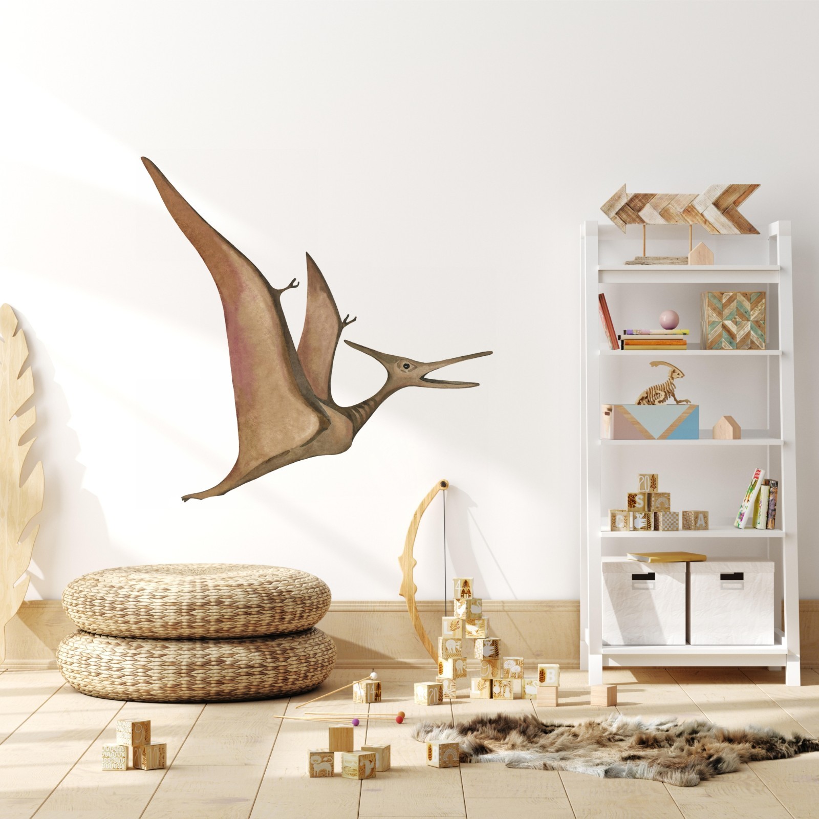 Pterodactyl Wall Decal Dinosaur Dino Theme Removable Wall Art for Kids Boys Room