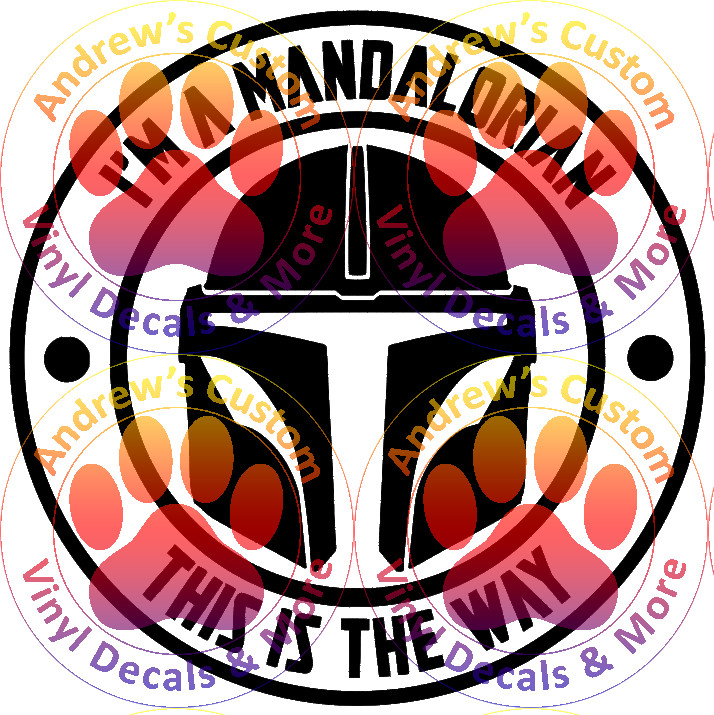 Mandalorian / This is the way Star Wars Car Vinyl Decal Sticker