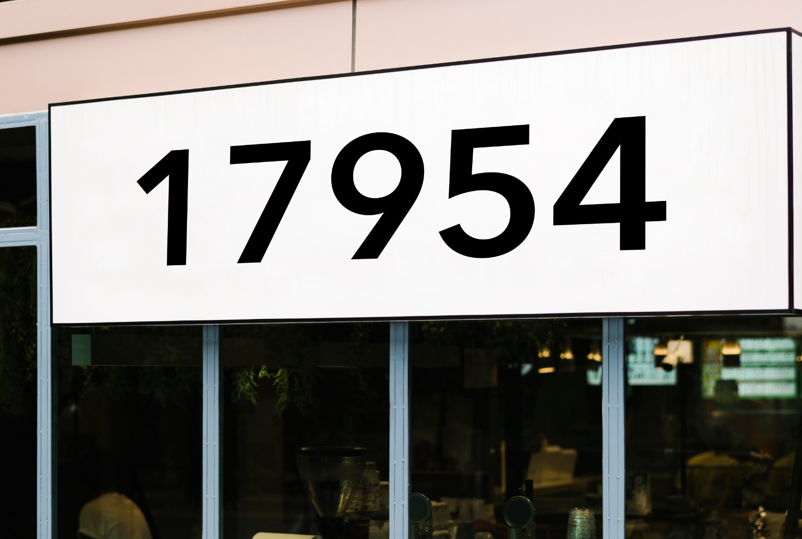 Large Storefront Address Numbers Vinyl Decal Window Avenir Next Demi Font