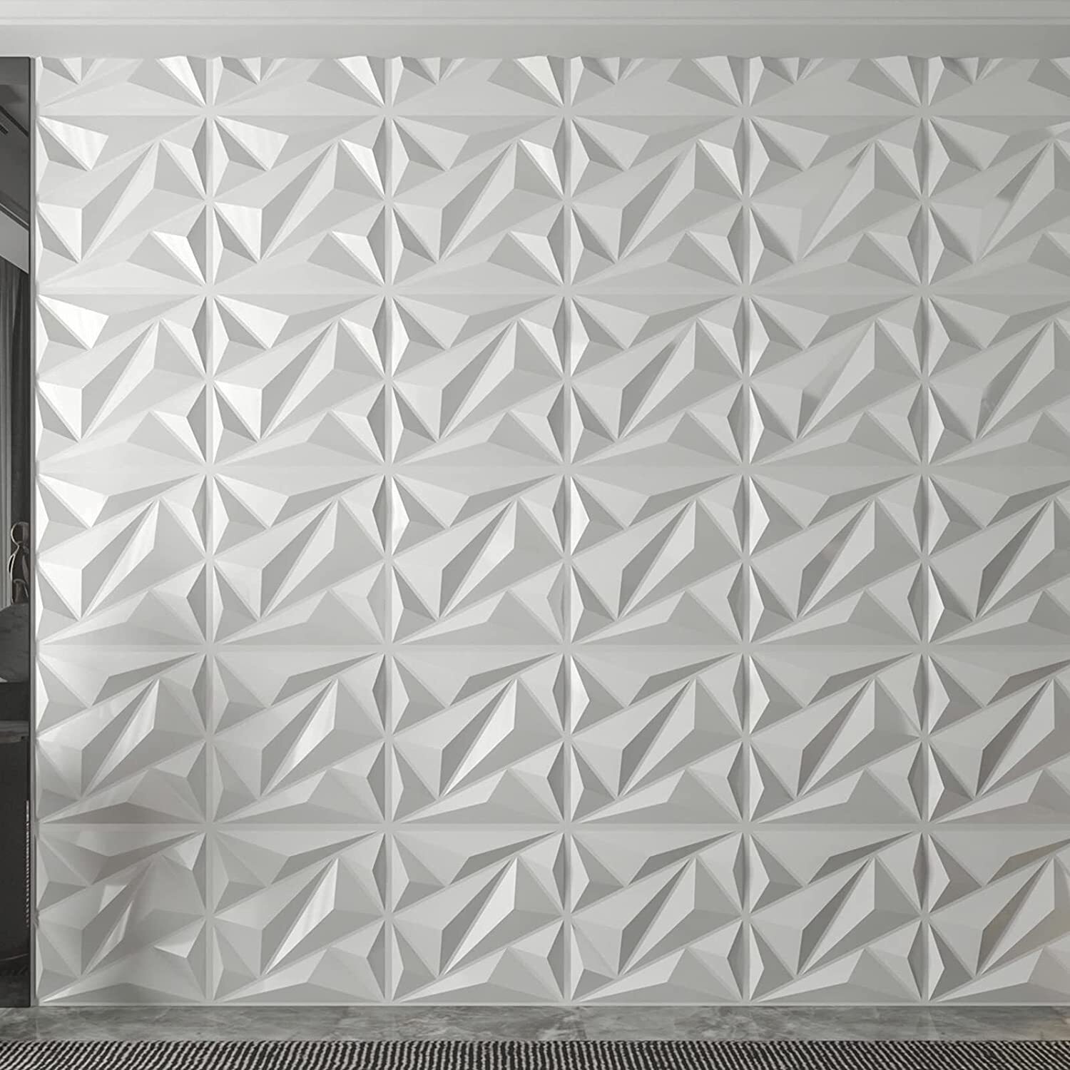 12pcs 3D Wall Panel Ceiling Tiles Wallpaper Background Decal Home DIY Decor