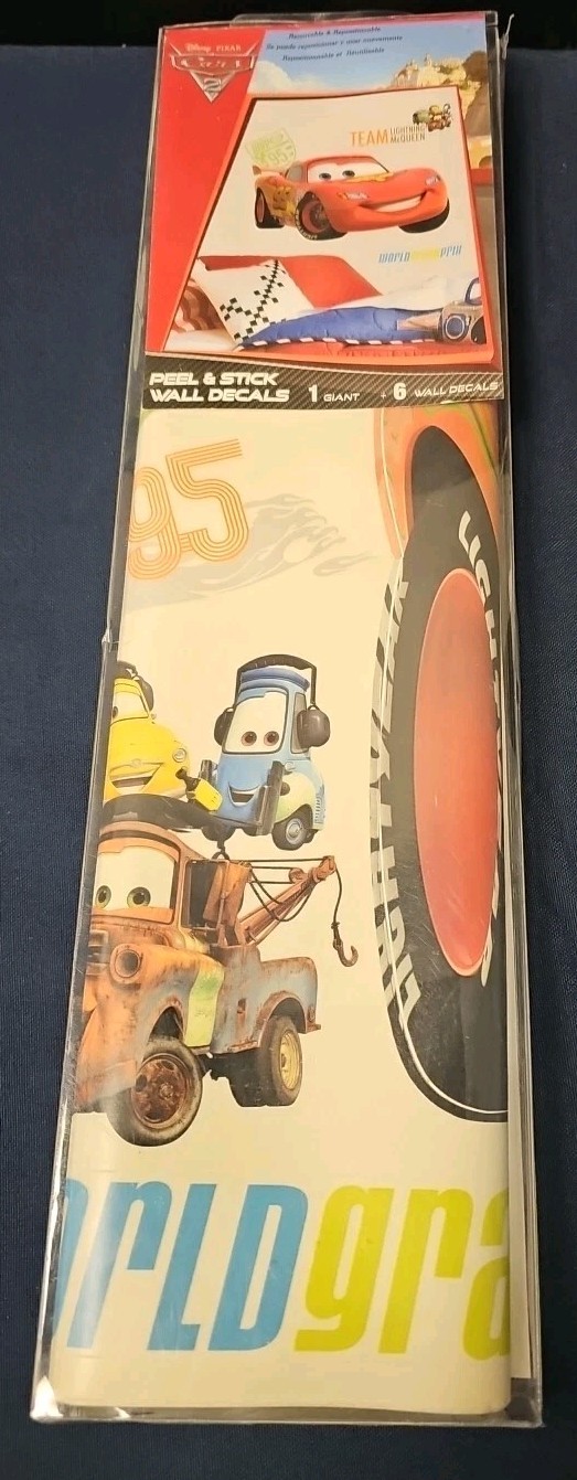 Peel And Stick Wall Decals Disney Pixar CARS 7 Total Decals New